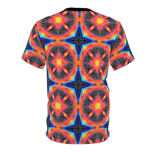 Geometric Affection T-Shirt: A Loving Radiant Design
