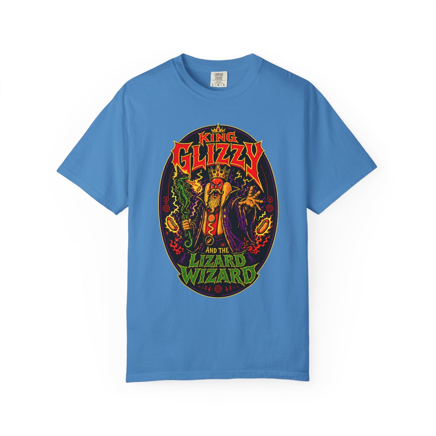 King Glizzy and the Lizard Wizard Retro Rock Graphic T-Shirt