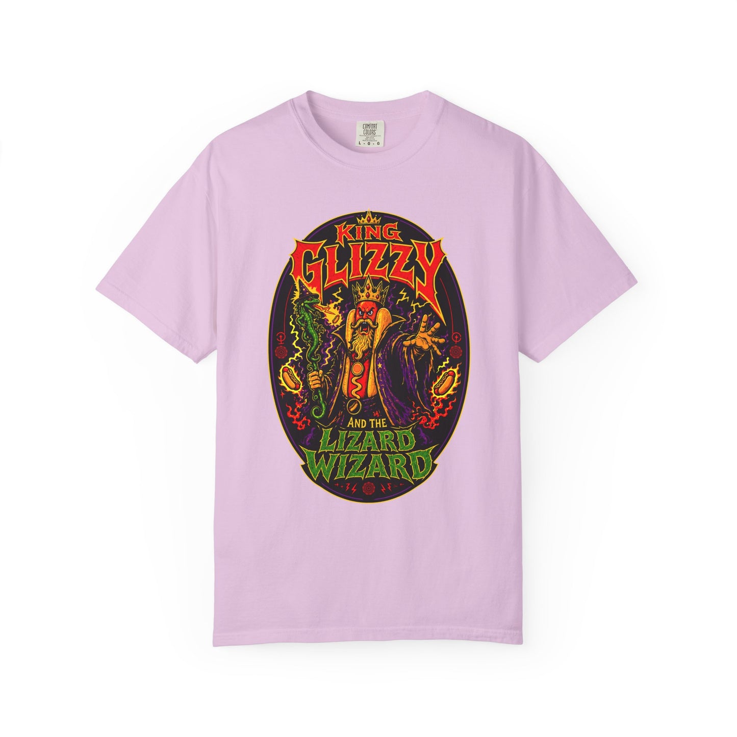 King Glizzy and the Lizard Wizard Retro Rock Graphic T-Shirt