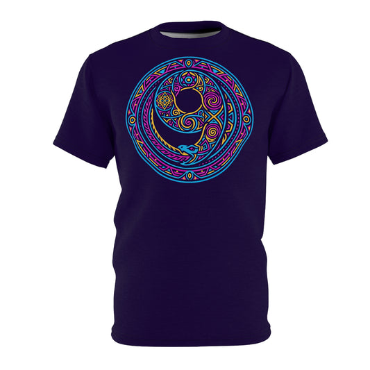 Psychedelicious 9 Logo T-Shirt – Psychedelic Sacred Geometry Shirt, Visionary Art Festival Tee, Trippy Spiritual Unisex Top