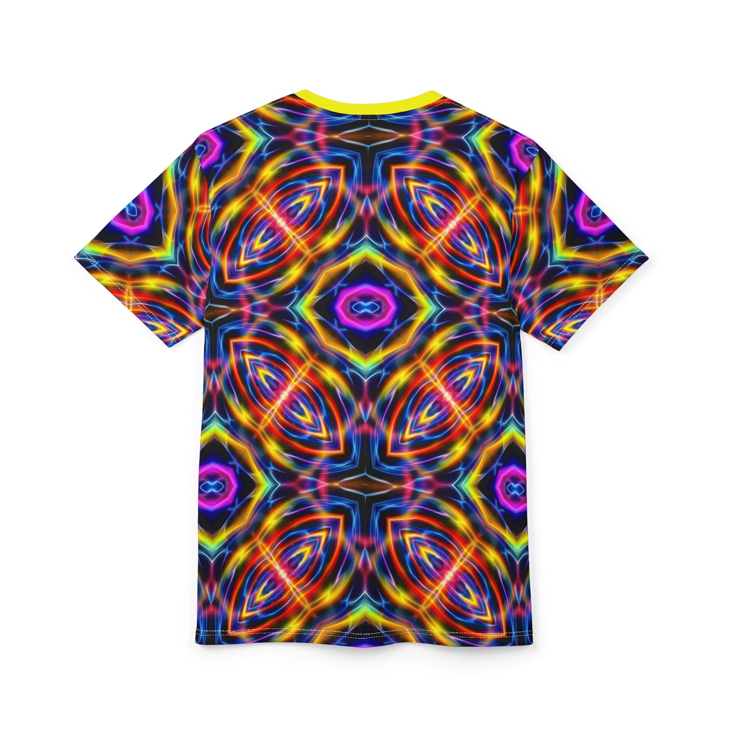 Auric Motion T-Shirt - Neon Energy Waves - Psychedelic Vibration Pattern - Sacred Geometry Tee for Festivals