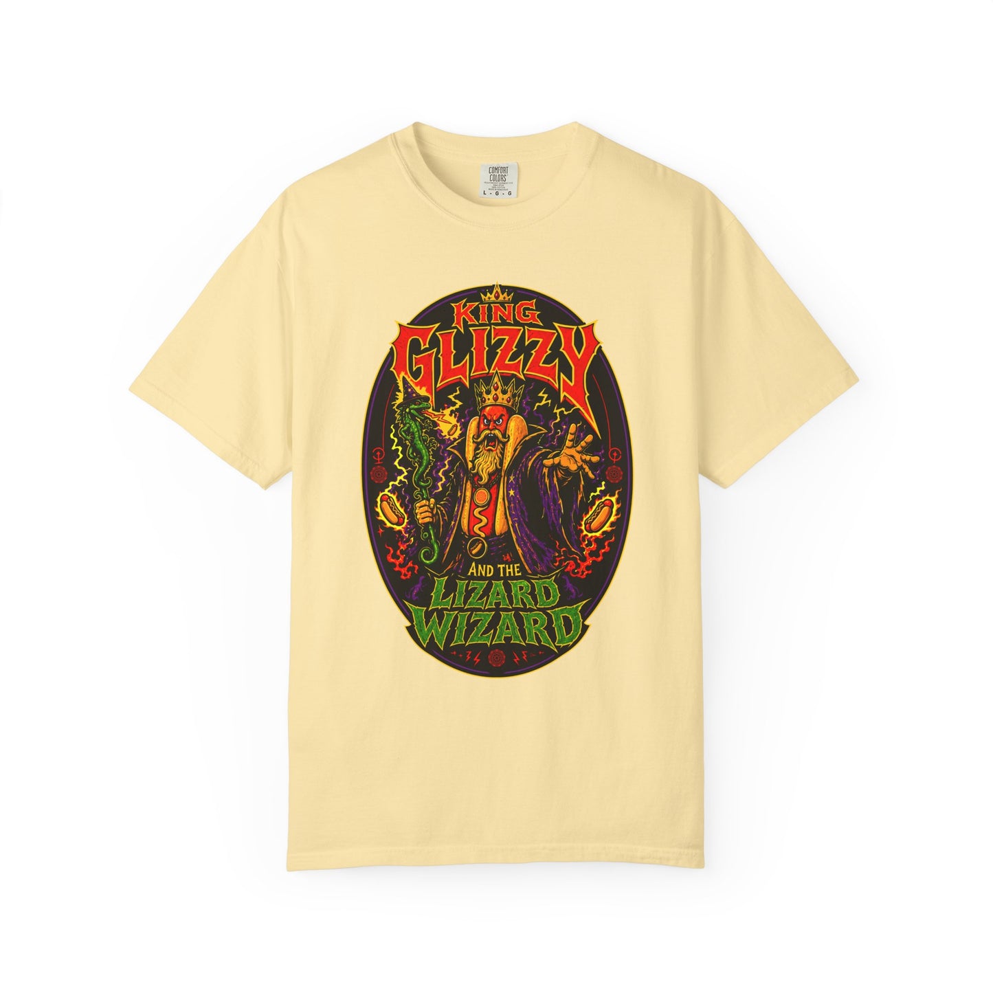 King Glizzy and the Lizard Wizard Retro Rock Graphic T-Shirt