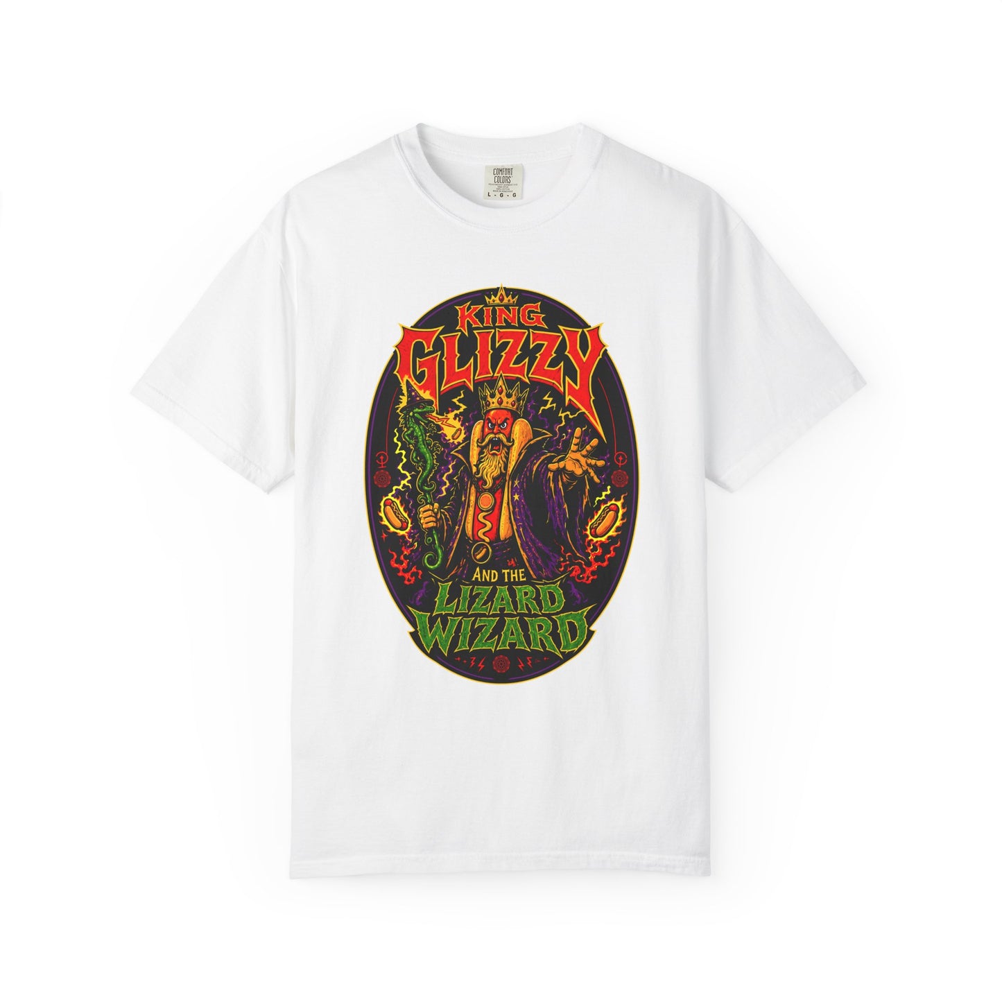 King Glizzy and the Lizard Wizard Retro Rock Graphic T-Shirt