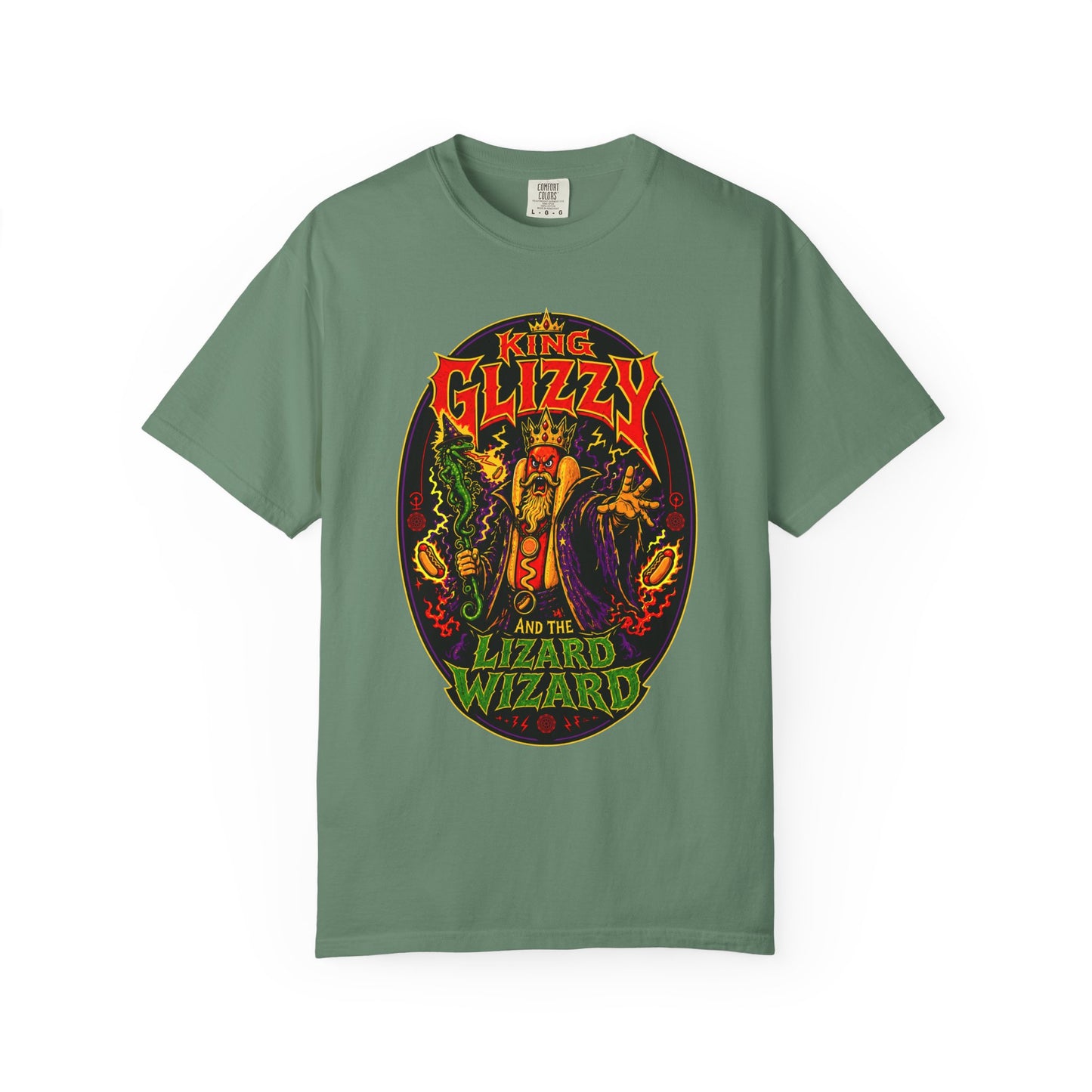 King Glizzy and the Lizard Wizard Retro Rock Graphic T-Shirt
