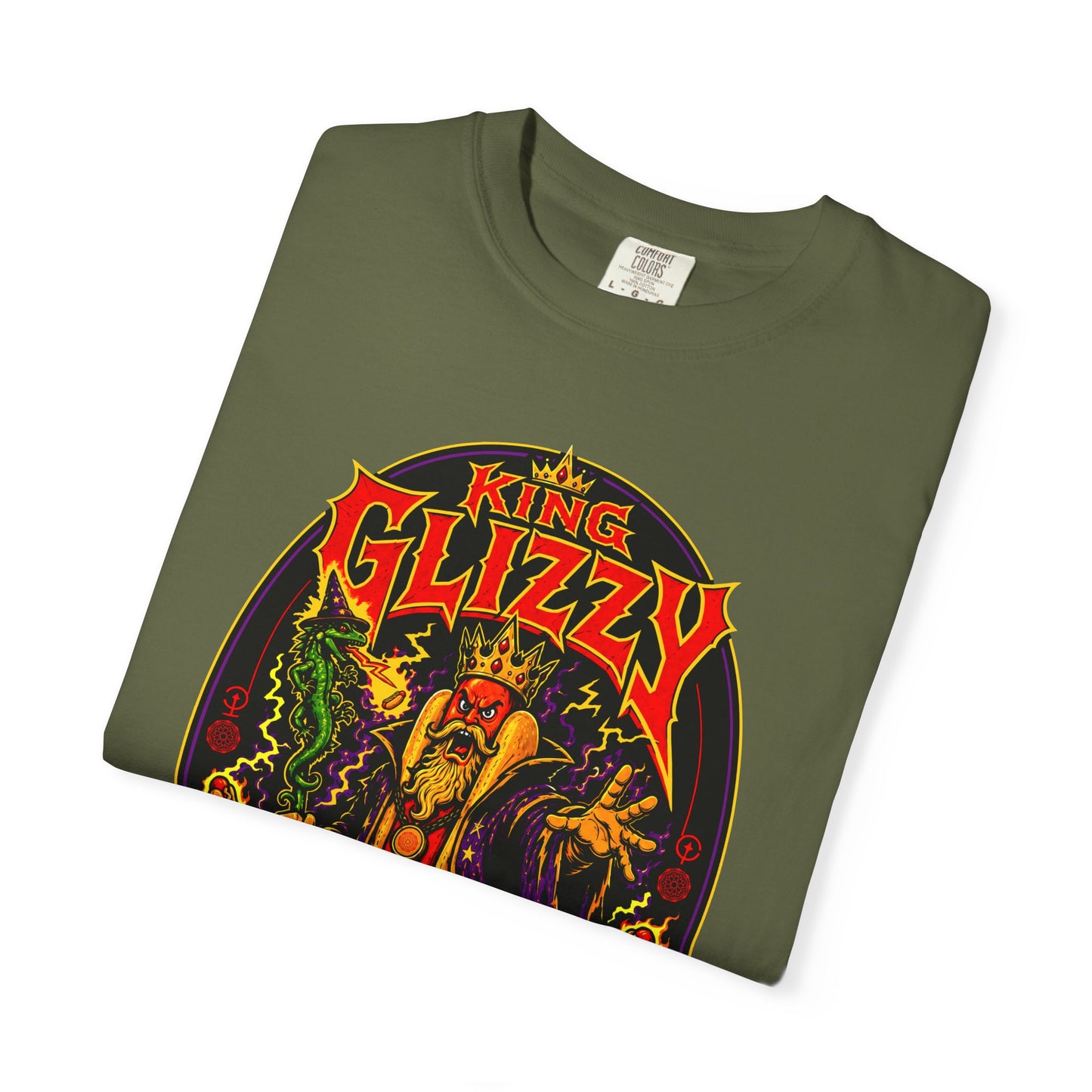 King Glizzy and the Lizard Wizard Retro Rock Graphic T-Shirt
