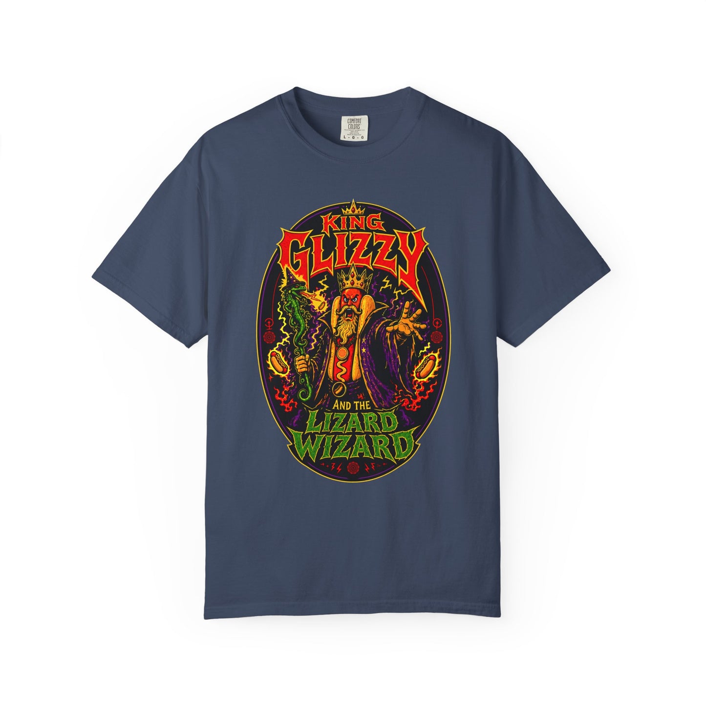 King Glizzy and the Lizard Wizard Retro Rock Graphic T-Shirt