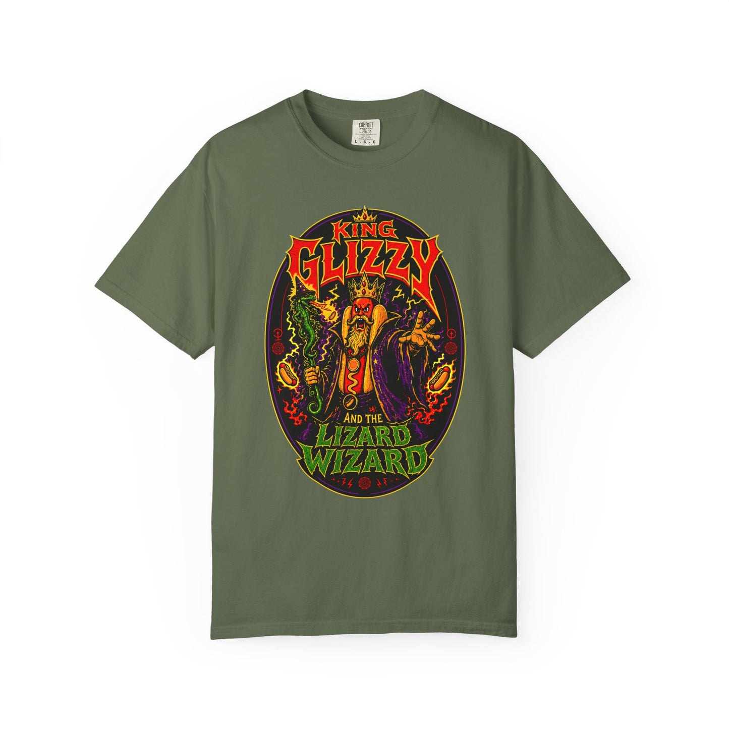 King Glizzy and the Lizard Wizard Retro Rock Graphic T-Shirt
