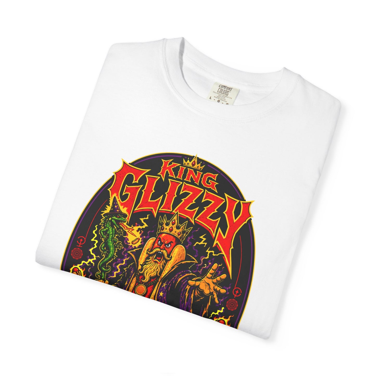 King Glizzy and the Lizard Wizard Retro Rock Graphic T-Shirt