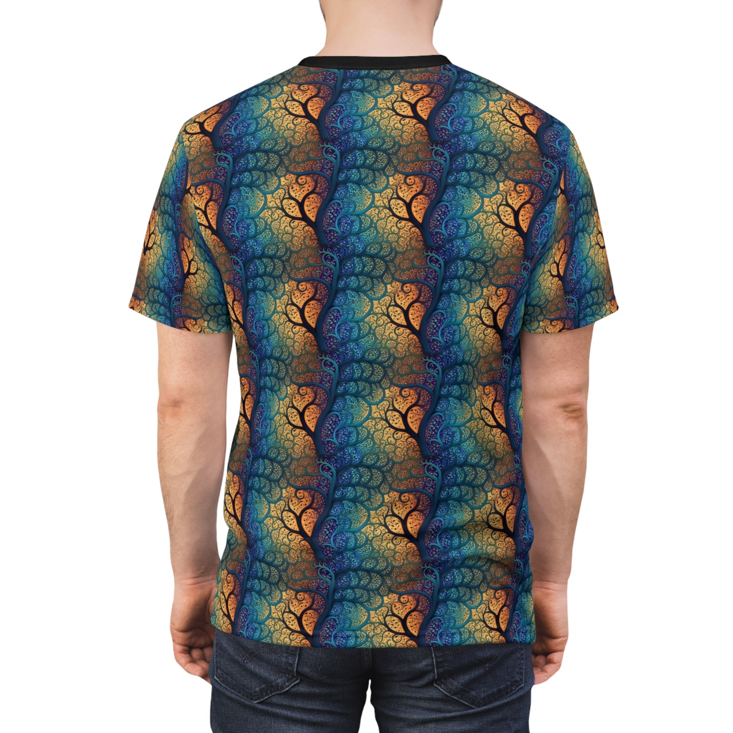 Prismatic Tree Fractal Unisex All over Print T-Shirt