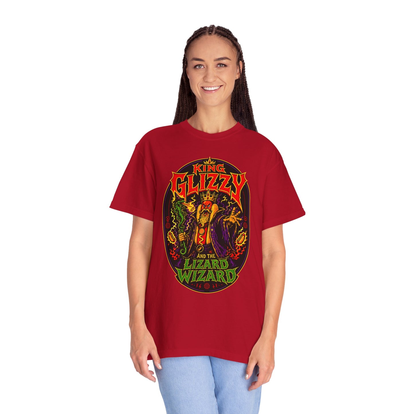 King Glizzy and the Lizard Wizard Retro Rock Graphic T-Shirt