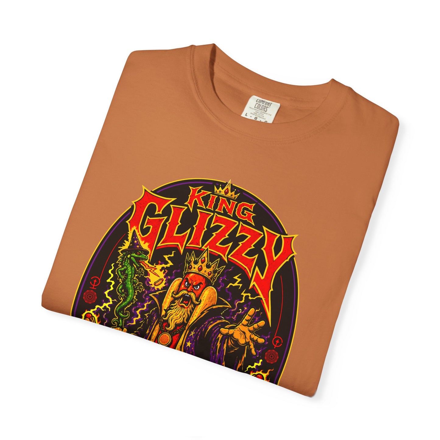 King Glizzy and the Lizard Wizard Retro Rock Graphic T-Shirt