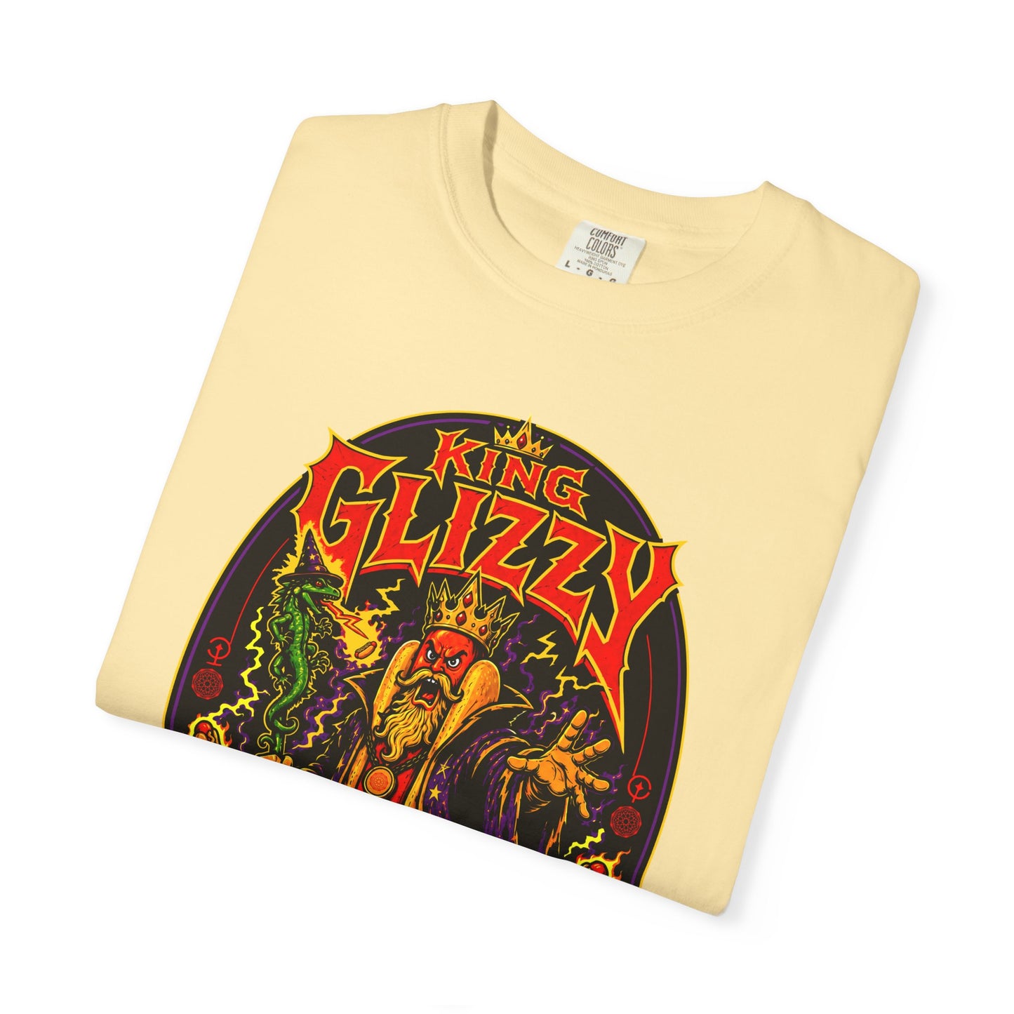 King Glizzy and the Lizard Wizard Retro Rock Graphic T-Shirt