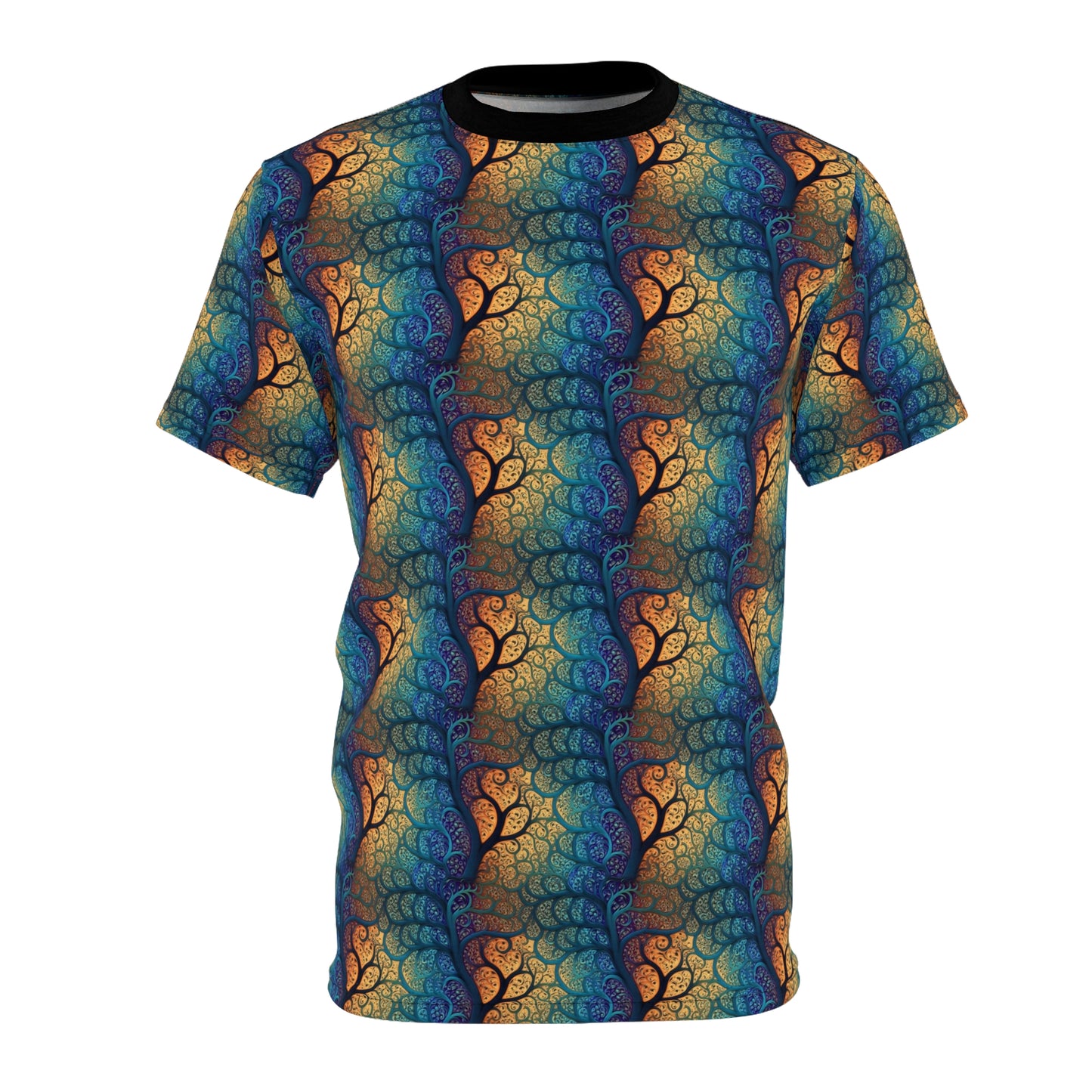 Prismatic Tree Fractal Unisex All over Print T-Shirt