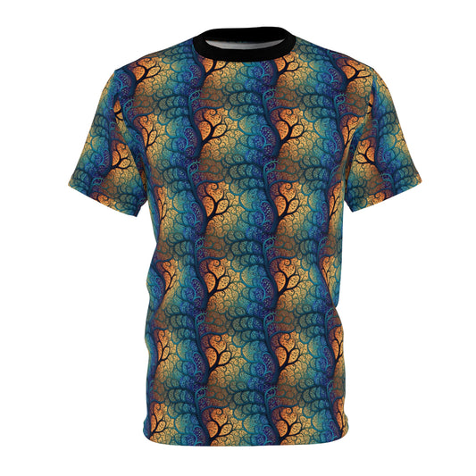 Prismatic Tree Fractal Unisex All over Print T-Shirt
