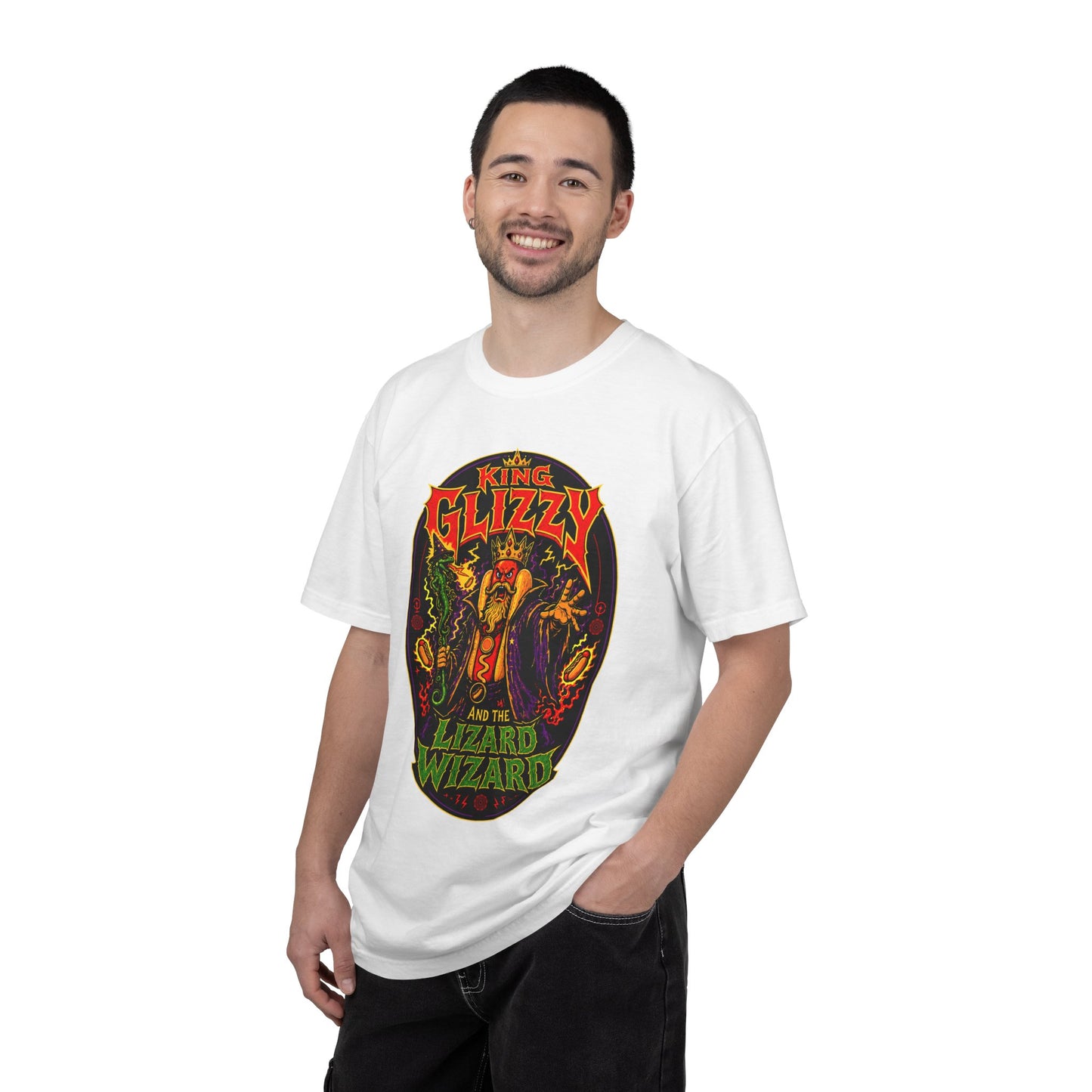 King Glizzy and the Lizard Wizard Retro Rock Graphic T-Shirt