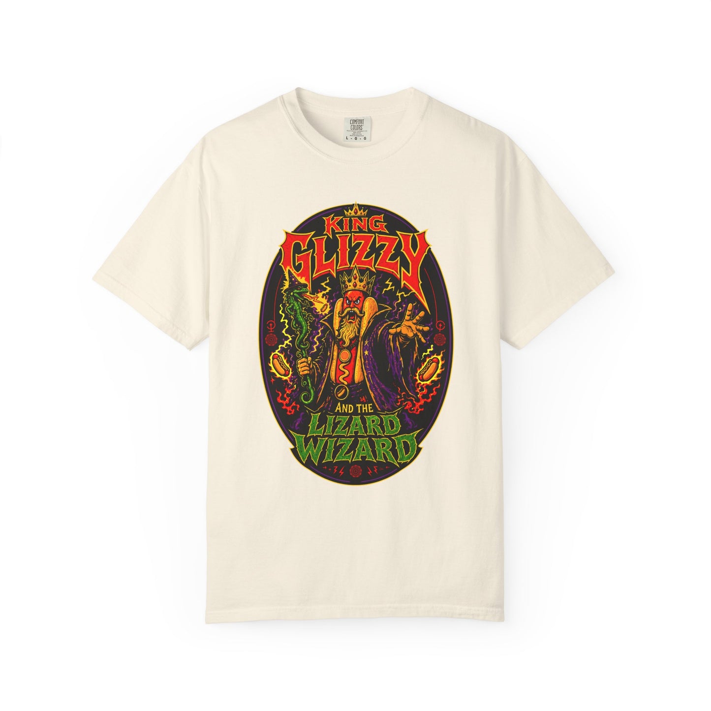 King Glizzy and the Lizard Wizard Retro Rock Graphic T-Shirt