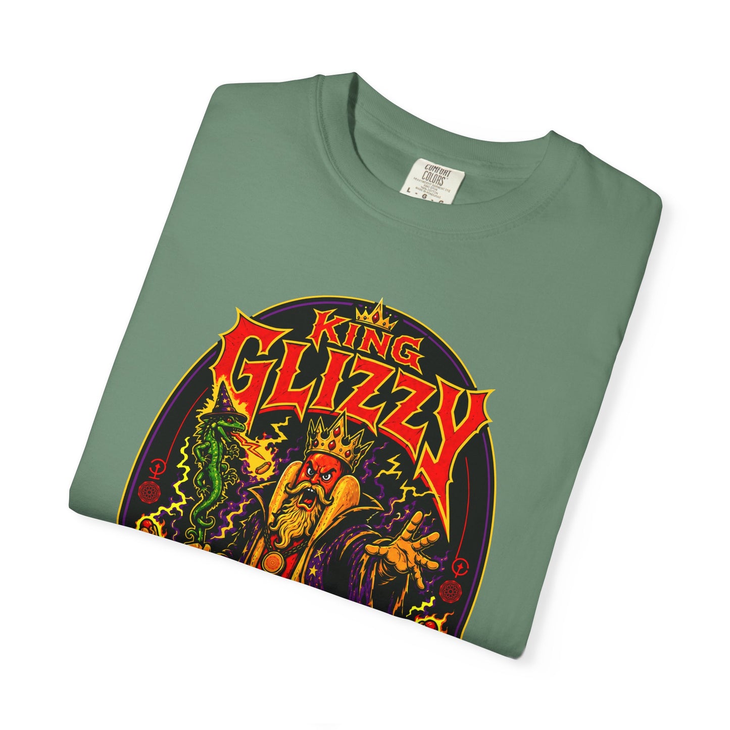 King Glizzy and the Lizard Wizard Retro Rock Graphic T-Shirt