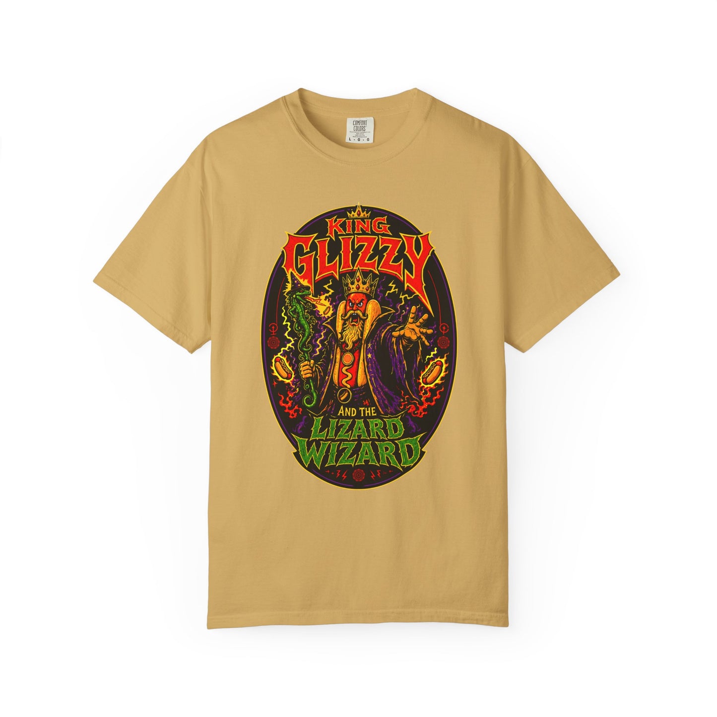 King Glizzy and the Lizard Wizard Retro Rock Graphic T-Shirt