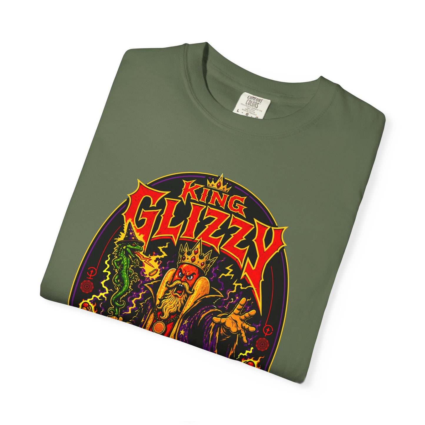 King Glizzy and the Lizard Wizard Retro Rock Graphic T-Shirt