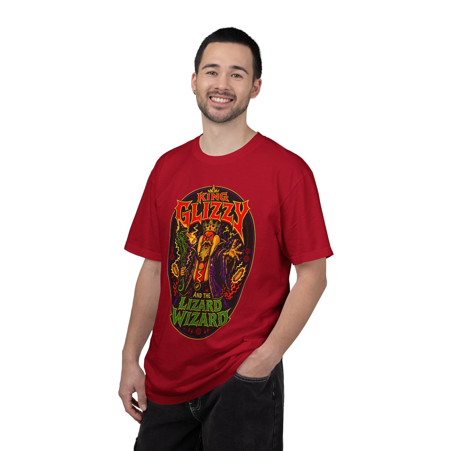King Glizzy and the Lizard Wizard Retro Rock Graphic T-Shirt