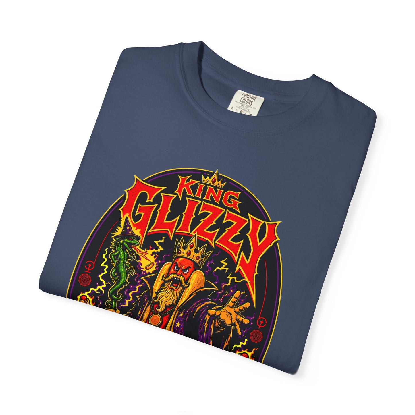 King Glizzy and the Lizard Wizard Retro Rock Graphic T-Shirt