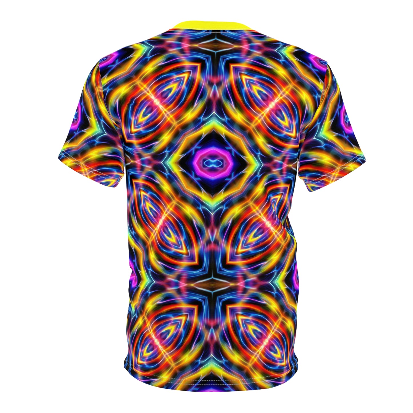Auric Motion T-Shirt - Neon Energy Waves - Psychedelic Vibration Pattern - Sacred Geometry Tee for Festivals
