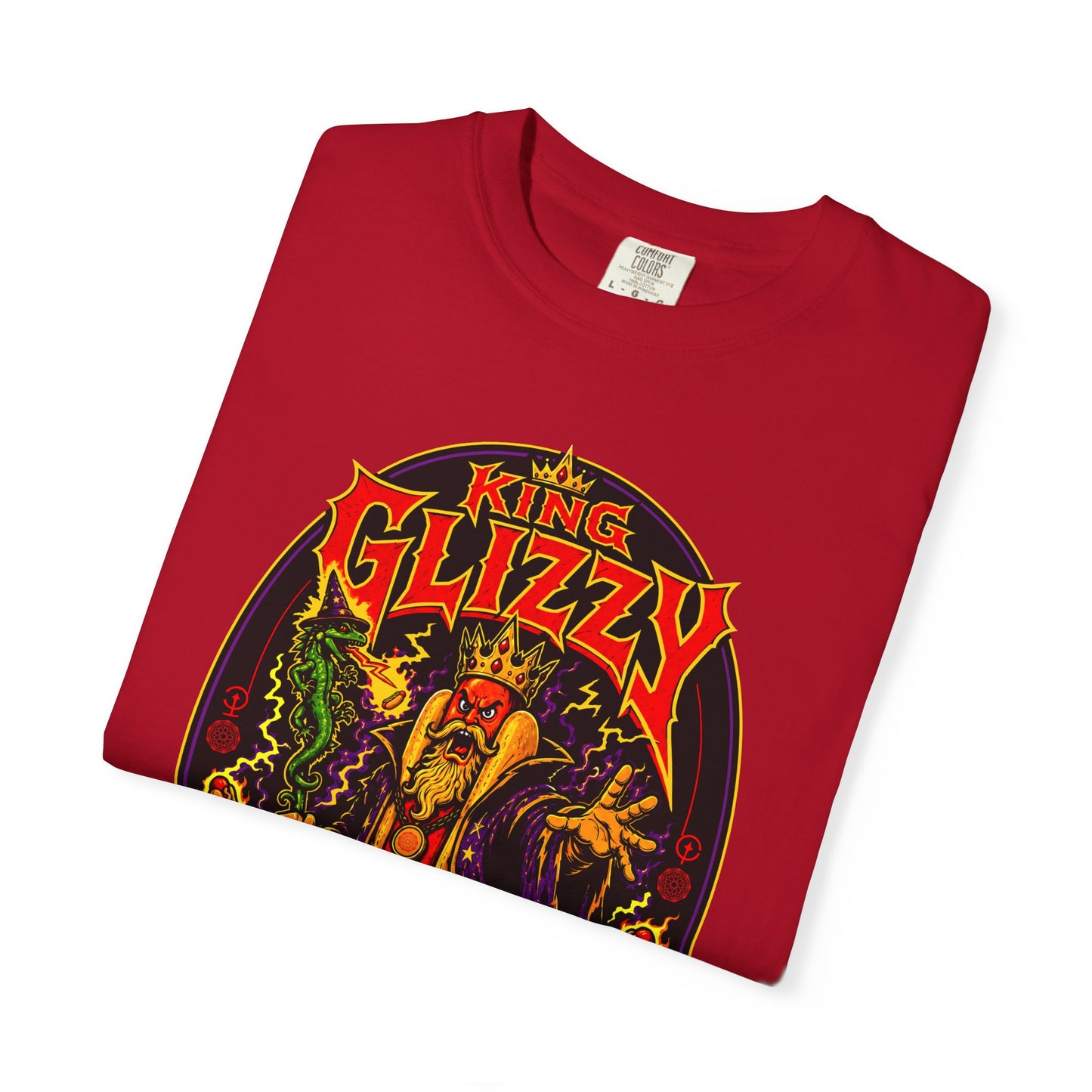 King Glizzy and the Lizard Wizard Retro Rock Graphic T-Shirt