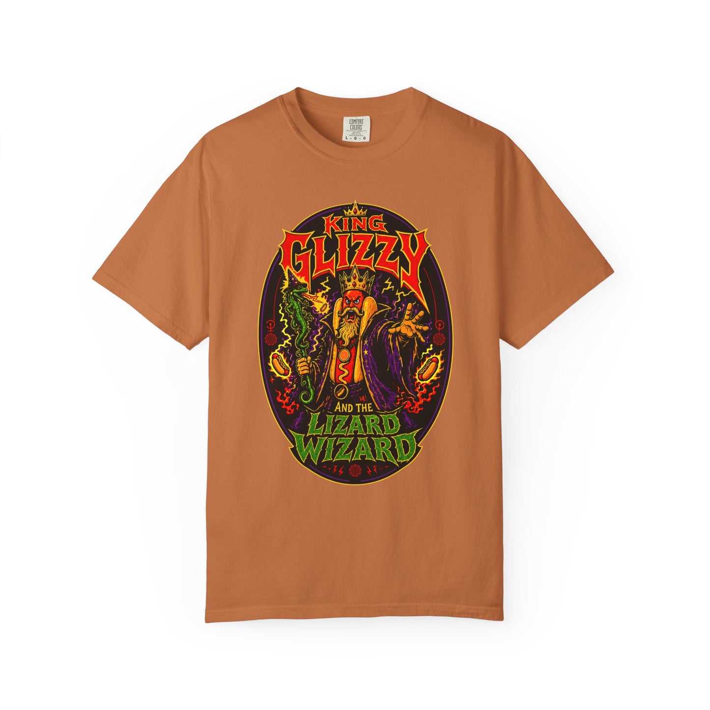 King Glizzy and the Lizard Wizard Retro Rock Graphic T-Shirt