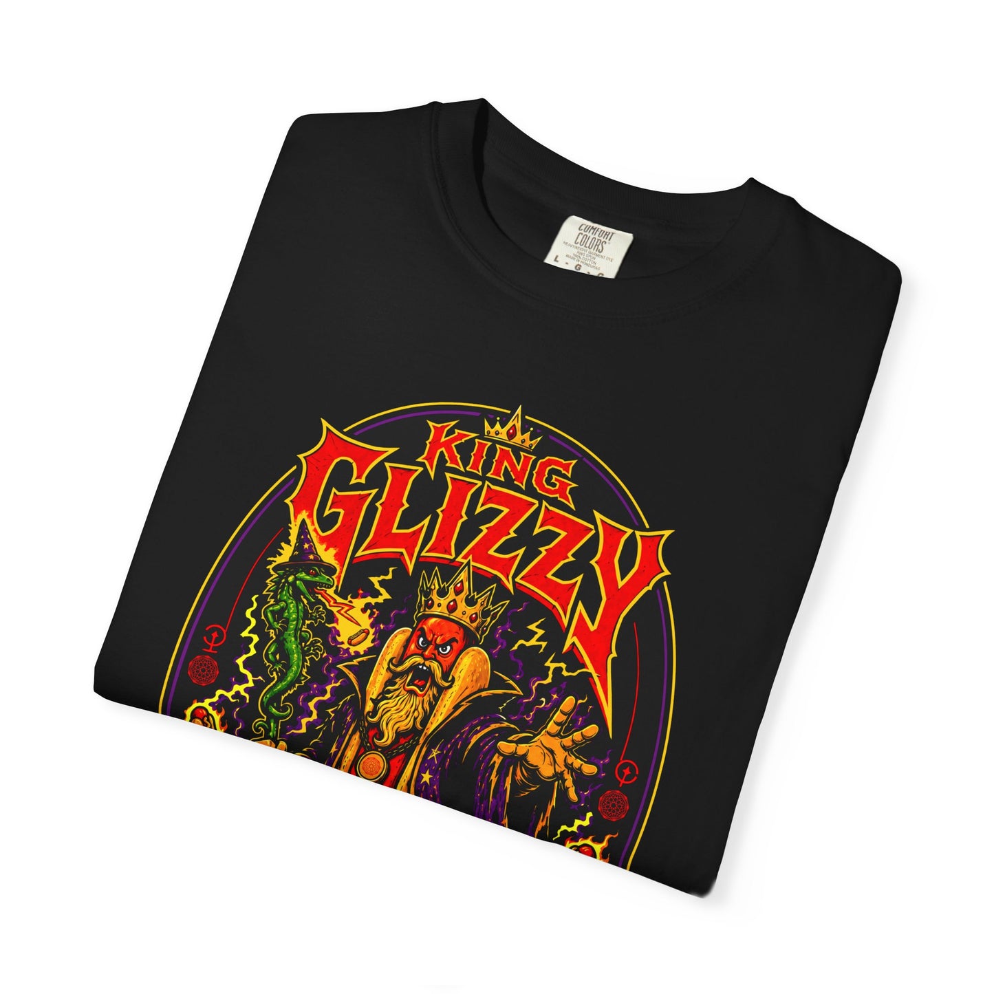 King Glizzy and the Lizard Wizard Retro Rock Graphic T-Shirt