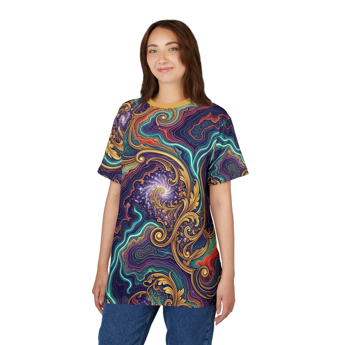 Fractal Elegance All-Over Print Tee