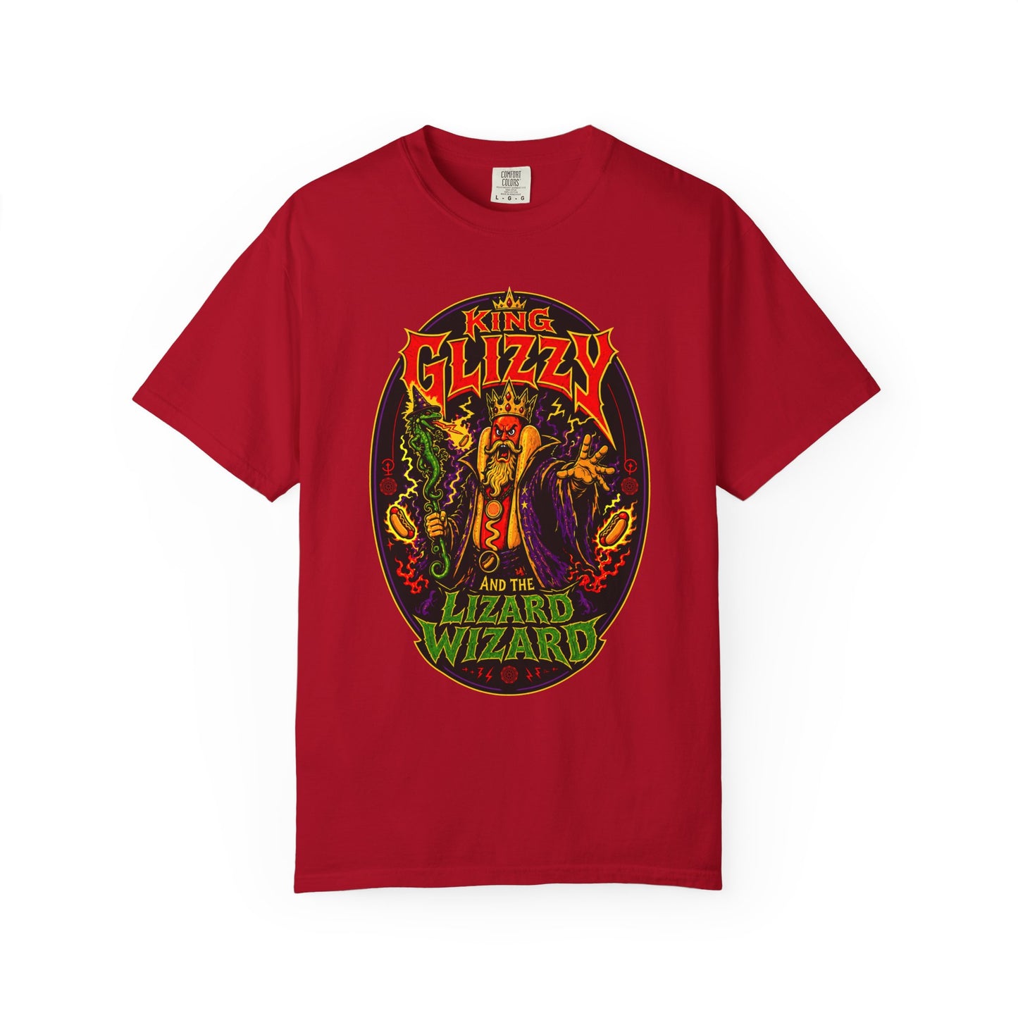 King Glizzy and the Lizard Wizard Retro Rock Graphic T-Shirt